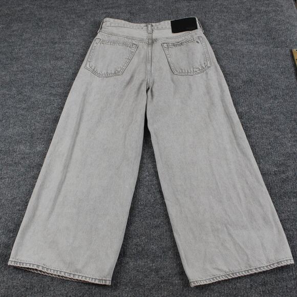 Rag Bone Jeans Womens 27 Maya High Rise Shorty Wide Leg Dust Gray Denim Casual - Picture 6 of 16